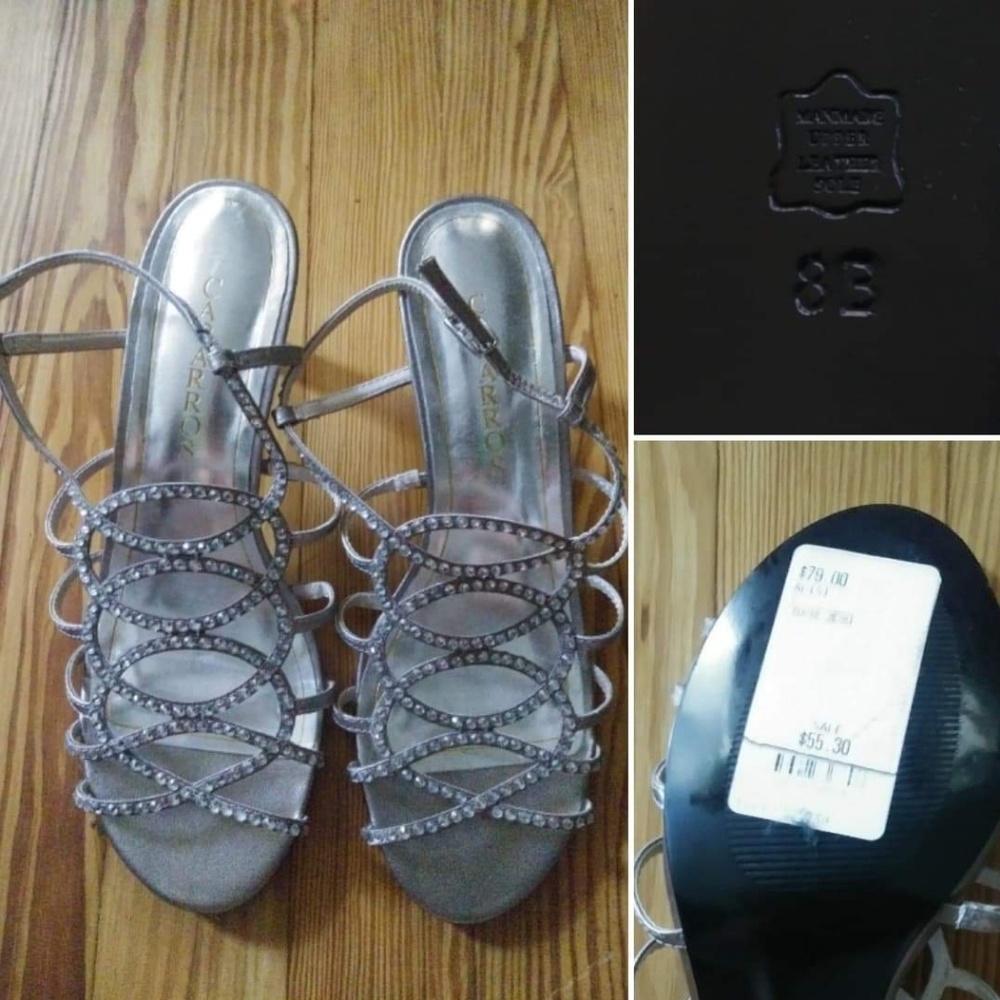 Sandal Silver Rhinestone